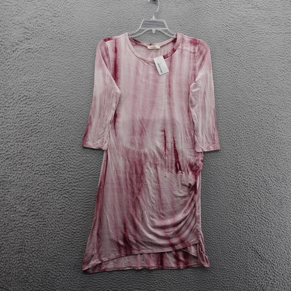 Reb in‎ J Womens Knit Dress Size Large Burgundy Red Assymetrical Hem NWT